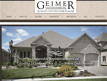 Tablet Screenshot of geimercustomhomes.com